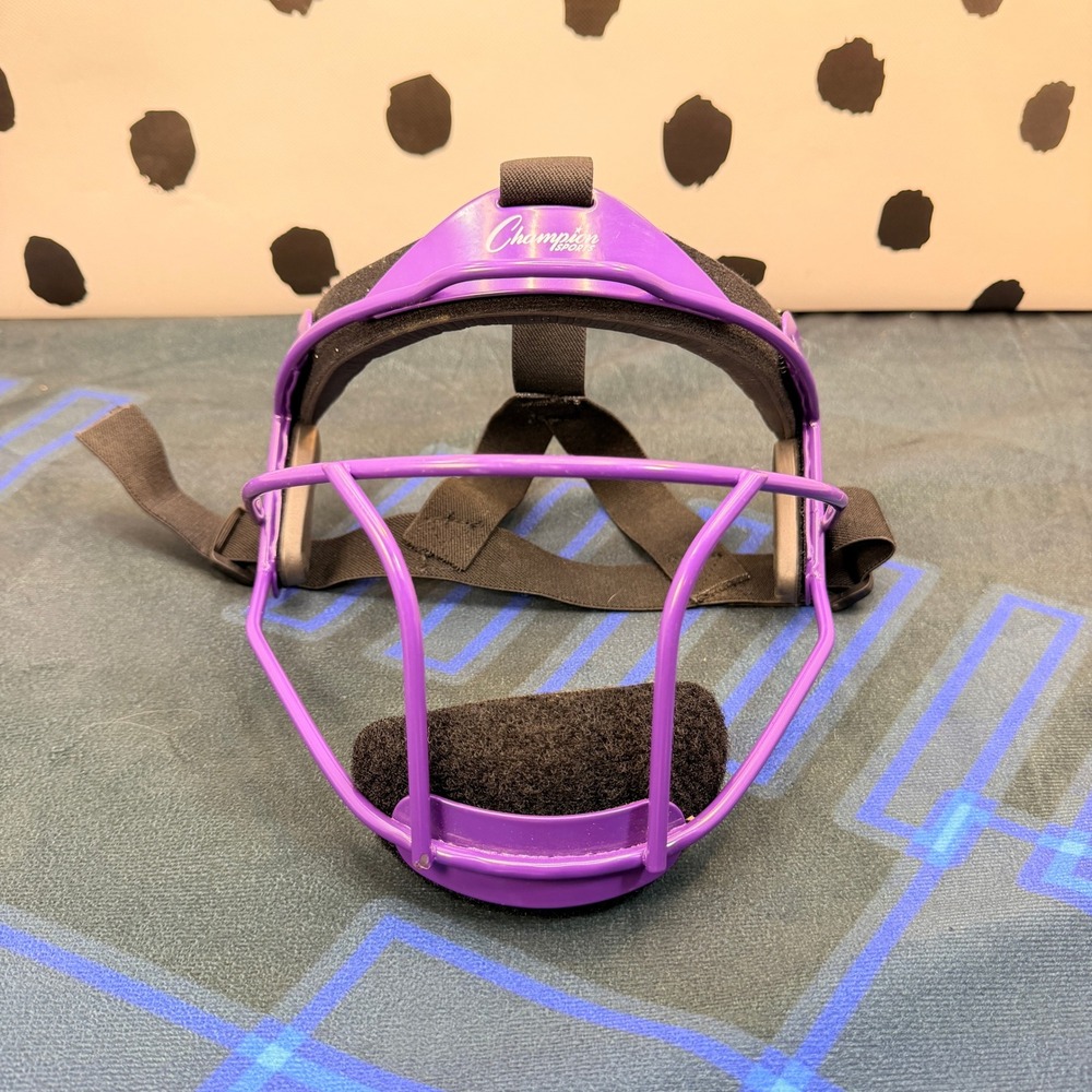 Champion Sports Fielders Mask Youth Purple Softball Protective Face Guard